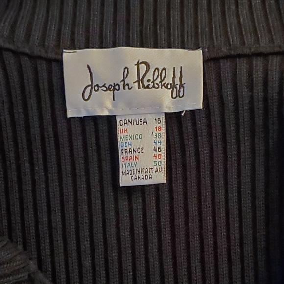 Joseph Ribkoff Size 16 Black Vest Jacket - Picture 5 of 6